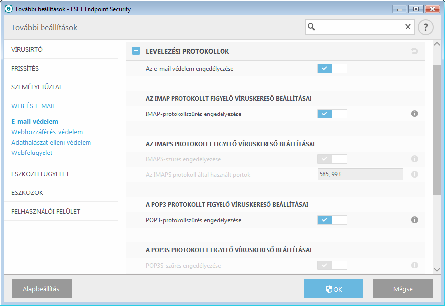 3.9.3.2.2 Levelezési protokollok Az IMAP és a POP3 a levelezőprogramok által a legszélesebb körben használt levélfogadási protokollok.