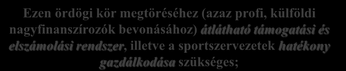 kevés a tőkeerős hazai nagy cég; nem ismerik a szponzorálás know-how-ját; e cégek szponzorációval kapcsolatos döntéshozatala sokszor szubjektív alapon történik; a multinacionális cégek szponzorációs