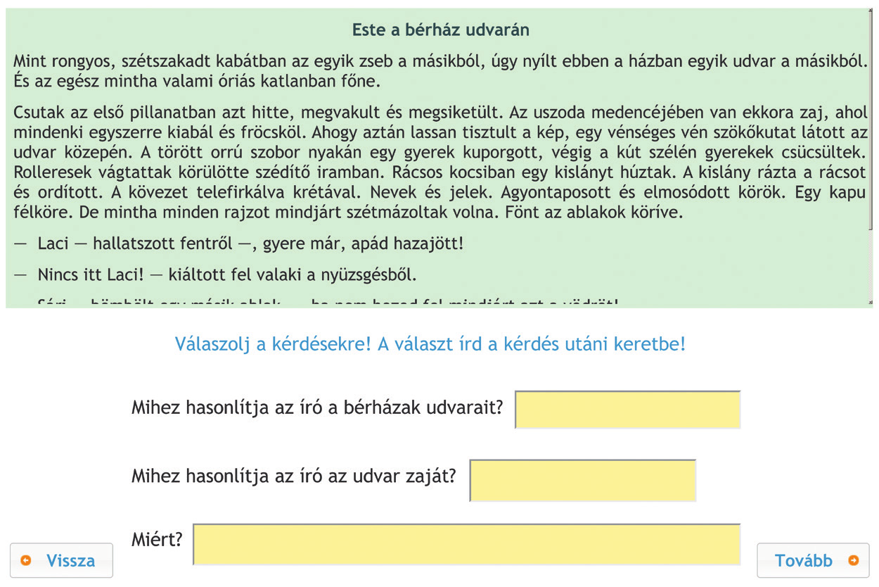 Hódi Ágnes, Adamikné Jászó Anna, Józsa Krisztián, Ostorics László és Zs. Sejtes Gyöngyi A31. feladat Szövegformátum: folyamatos, olvasási cél: élményszerző, olvasási szituáció: személyes.