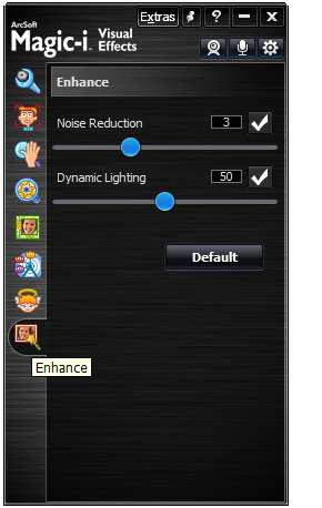 avatarként. 3. Kattintson a No Effect (az első miniatűr) elemre az Avatar funkció kikapcsolásához. 2.2.6 Javítás Használja a javítási eszközöket a videó világosabbá és élesebbé tételéhez. 1.