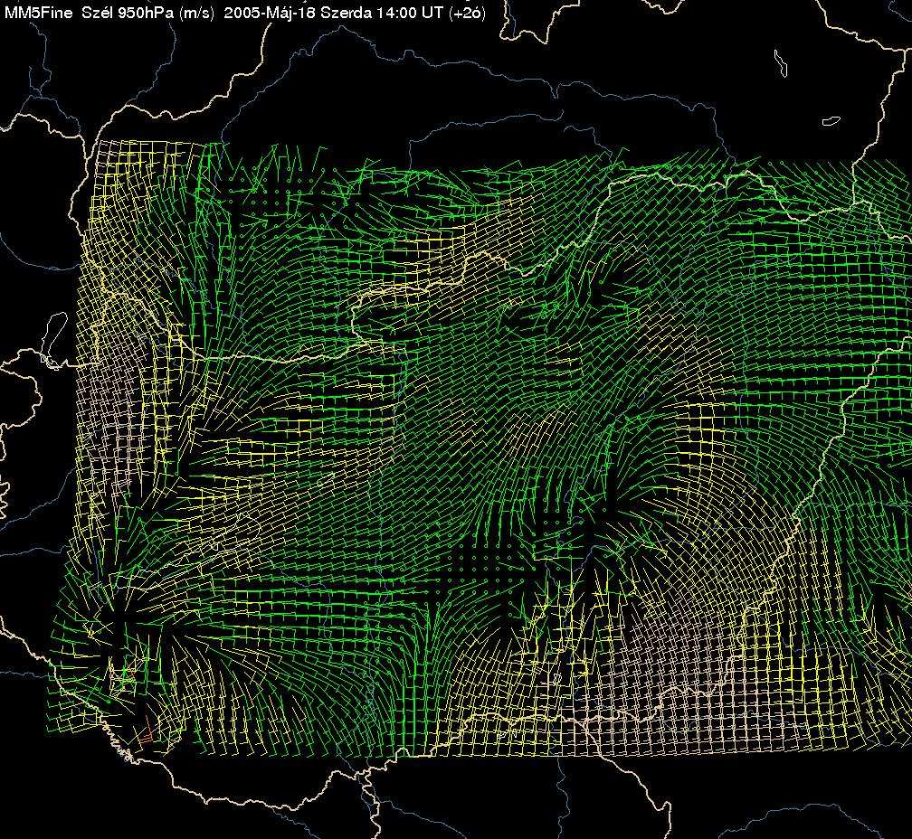 SC1 Mezociklonok fejlődése SC2 Double squall line develops over Hungary.