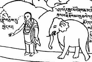 (7) rnam par zhi bar byed pa/ skabs 'dir bying rgod phra mo'ang skye dka' la cung zad skyes kyang de ma thag rtsol ba chung dus spong bar byed pa'o// A teljes lecsendesülés (8) szakaszában (már)