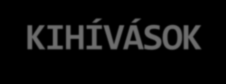 KIHÍVÁSOK- HETEROGÉN IGÉNYEK - Hatékonyság,gazdaságosság - környezettudatosság, CSR - Állam, önkormányzatok, társadalom, utasok(jó