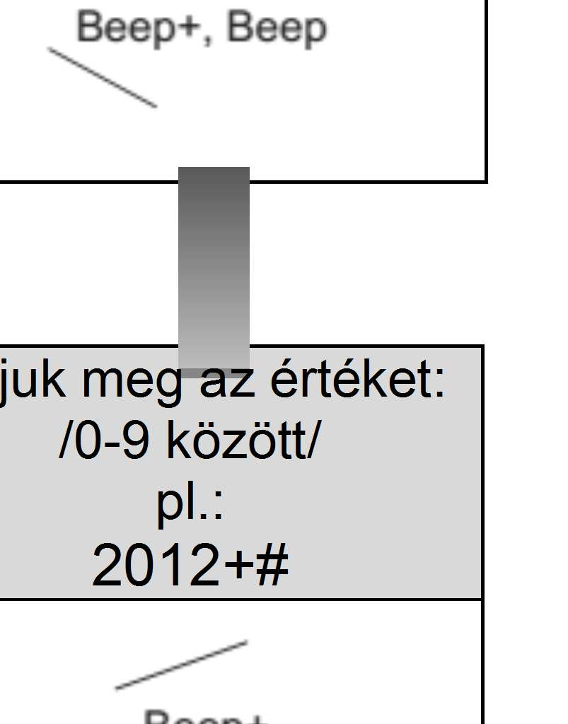 .99 programkódokkal a 2. kimenethez adhatók meg kódok.