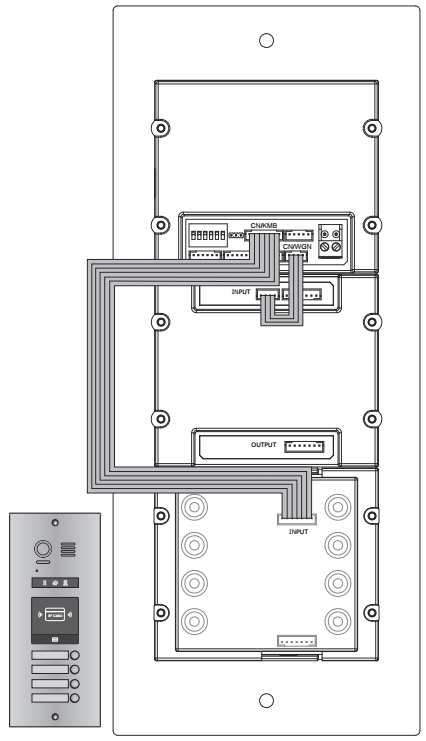 Hívógomb modul VDMR-21/ID/S4 Jelölés