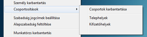 A bal oldali listából helyezzük át a hozzárendelendő jogcímeket a jobb oldali listába a nyilak segítségével. A Ctrl gombot nyomva tartva többet is kijelölhetünk egyszerre.