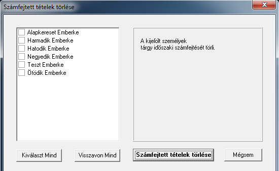 A lekérdezéseknél az összesítő kimutatásokban már szerepelni fognak mind a hóközi, mind a hóvégi adatok. 39.