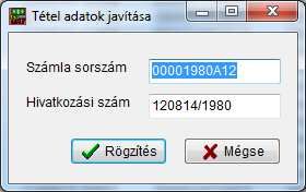 Előfordulhat olyan eset, hogy a program nem tudta betölteni az adatokat (mert például az elszámoló fájl téves hivatkozást vagy már kifizetett bizonylat számát tartalmazza).