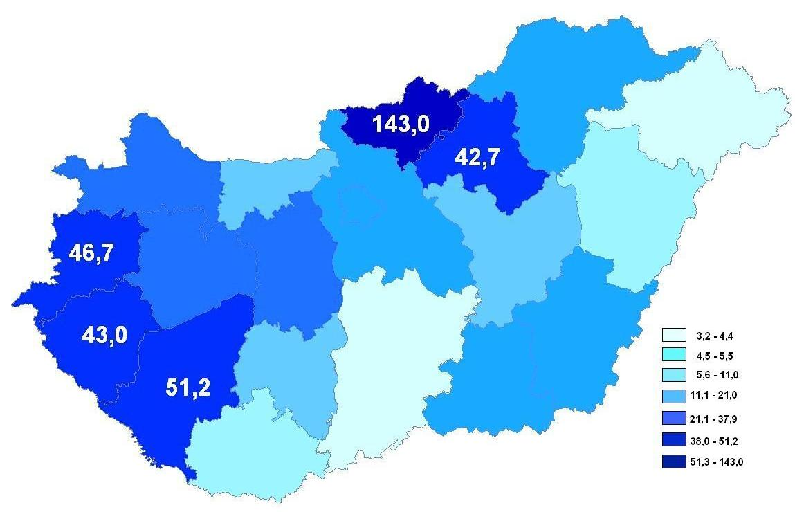 Epinfo 45 Lyme-kór 2010-ben a Lyme-kór bejelentések száma (2 355) 35,5%-os emelkedést mutatott a 2009. évihez (1 738) képest. A morbiditás 23,5%ooo volt. A betegek 5,2%-át ápolták kórházban.