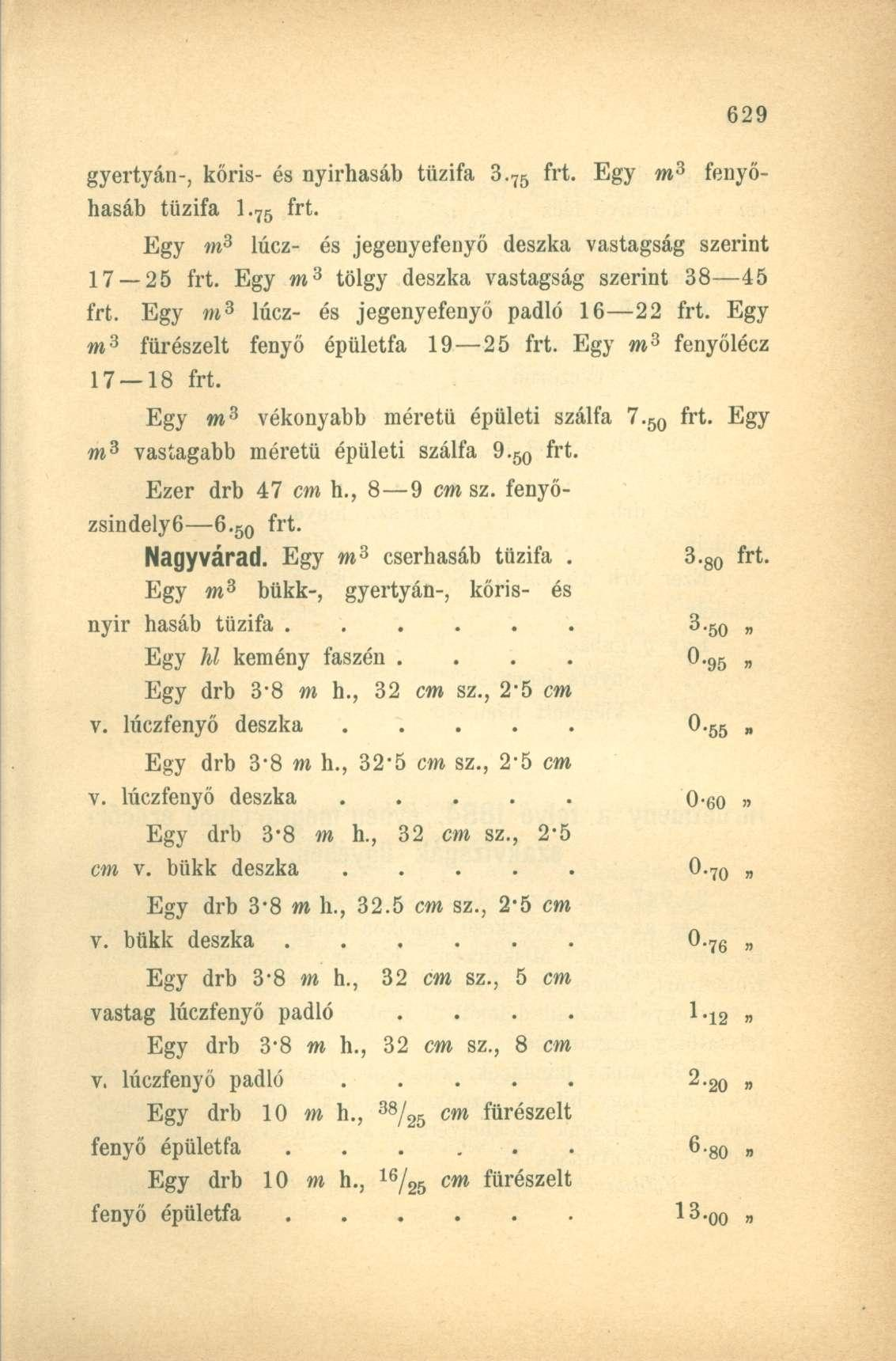 fenyő gyertyán-, kőris- és nyirhasáb tűzifa 3. 75 hasáb tűzifa 1.