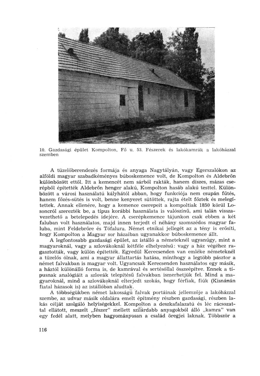 10. Gazdasági épület Kompolton, Fő u. 53.