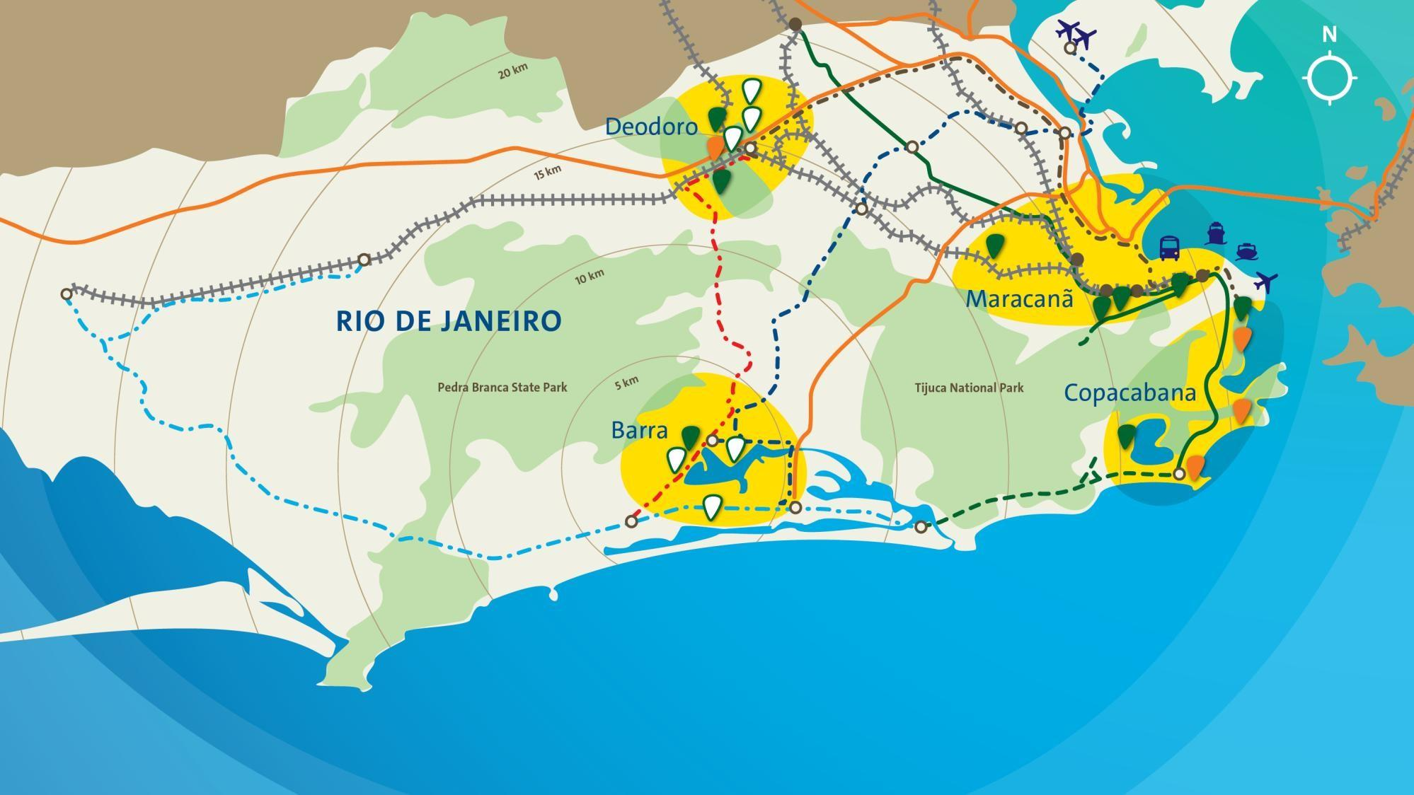 Rio de Janeiro - 4 fő része és a repülőtér