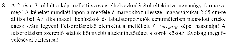 A feladat megoldása során ügyelnünk kell arra, hogy hasonlóan szerkesszük meg a 2. és a 3. oldalt, alább a 2.