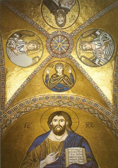A bizánci művészet jellegzetes vonásai Hieratikus (a szentség megjelenítésére törekvő)