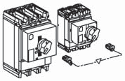 Rendelési számok Kiegészítők EasyPact CVS400/630 E21288 Reteszelés Mechanikus reteszelés megszakítókhoz kapcsolókaros 32614 E18780 rotációs hajtáshoz LV432621 E26766 Reteszelés kulccsal (2 kulcsos