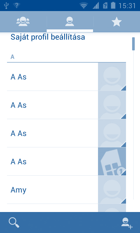 Érintsen meg egy kapcsolatot vagy egy számot további információk, illetve műveletek megtekintéséhez.