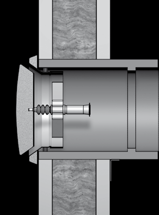 5 mm-rel nagyobb, mint a beépítőkeret külső átmérője EW-L2 típusú beépítőkeret Faloldalanként 3-3 acél szögprofil egymáshoz képest 120 -ra elhelyezve.