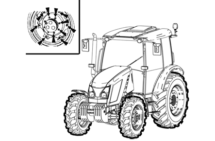 Általános alapelvek az új traktor első 100 motor-üzemóra alatt történő bejáratásánál Az első 100 motor-üzemóra alatt: a motort csak normál körülmények mellett terhelje kerülje a motor szakaszos