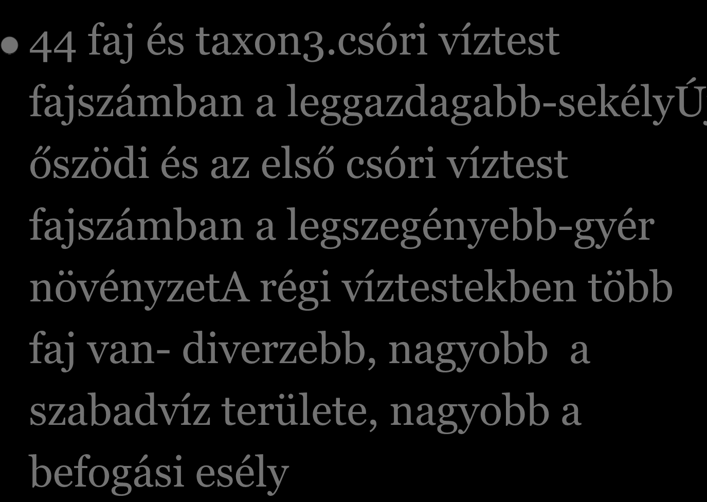 Vízibogarak 44 faj és taxon3.