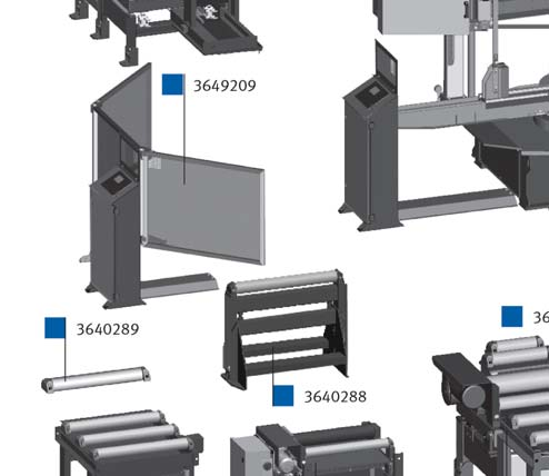 konténer 364 0063 Forgácstálca és munkadarabtartó mozgató kocsi 364 0065 Hidraulikus kötegszorító 364 0144 Mikroszórórendszer (csak HA-DG-F) 364 0010 Lézer vágási vonaljelző (csak HA-DG-F) 364 0011