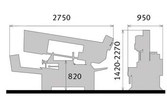 4-146 BMBS 360 x 500 H-DG /HA-DG Op mum CNC katalógus 2016 Darabolás félautomata vízszintes fémszalagfűrész gép, szögvágás állíthatóság +60 és -60 között. Az -Model ARP-vezérléssel szállítva.