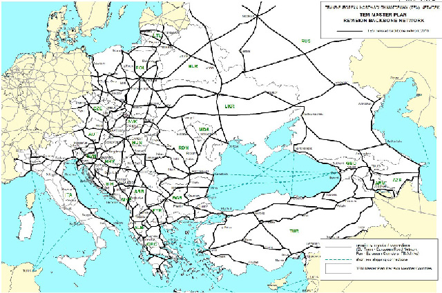 14 Páneurópai közúthálózat TEM törzshálózat ma