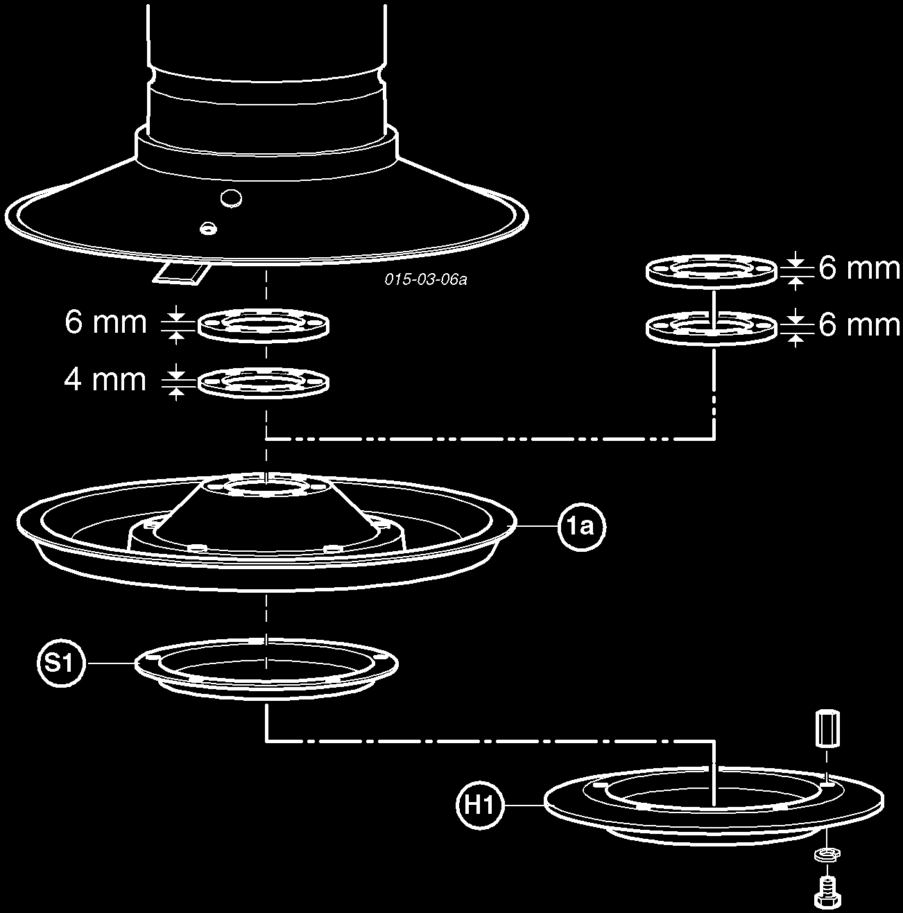 Den Schraubenschlüssel (W) auf den Vierkant oder Sechskant aufstecken und solange drehen bis die gewünschte Schnitthöhe eingestellt ist.