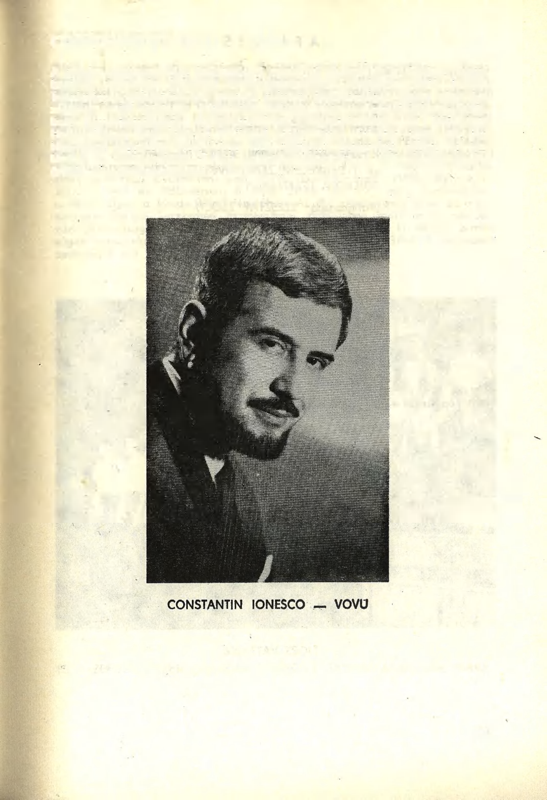 CONSTANT1N IONESCO VOVU A román zongoraművész kitüntetéssel nyerte el diplomáját a Ciprian Porumbescuról elnevezett bukaresti konzervatóriumban, amelynek azóta tanára.