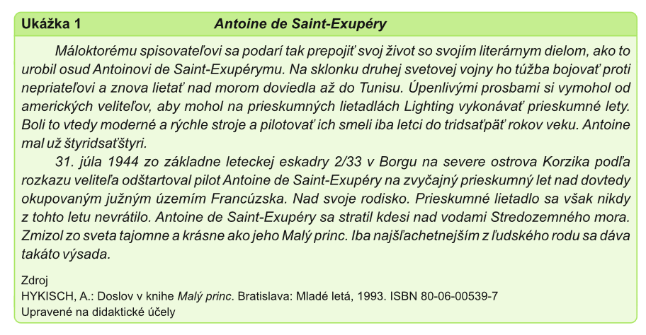 Ukážky úloh a textov z vyučovacích jazykov slovenský jazyk a literatúra Nasledujúce úlohy sa vzťahujú k súvislému textu. Porozumieť/konceptuálne poznatky 01. Čo je hlavným motívom ukážky? A.