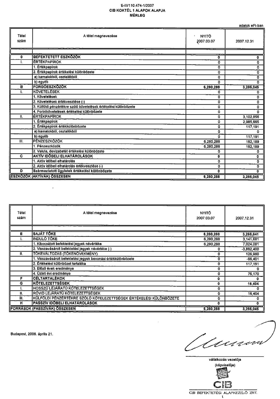 8. Az Alap könyvvizsgáló