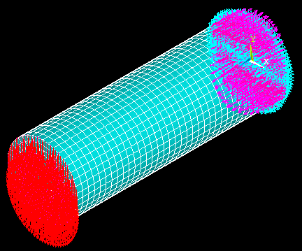 .9 ábra Kör keresztmetszet és a gerenda végelemes modellje Az I- és vékonyfalú zártszelvényű gerendák esetén