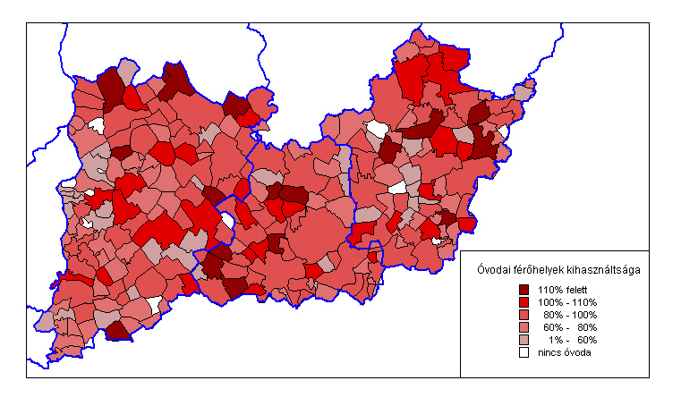 A Dél-alföldi régió mindhárom megyéjében a munkanélküliségi ráta 1997-ről 2000-re csökkent, majd 2003-ra növekedett.