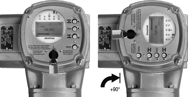Szerelés SQ 05.2 SQ 14.2/SQR 05.2 SQR 14.2 Vezérlőegység: elektronikus (MWG) 8. A hajtást rögzíteni kell a csavarokkal [4].