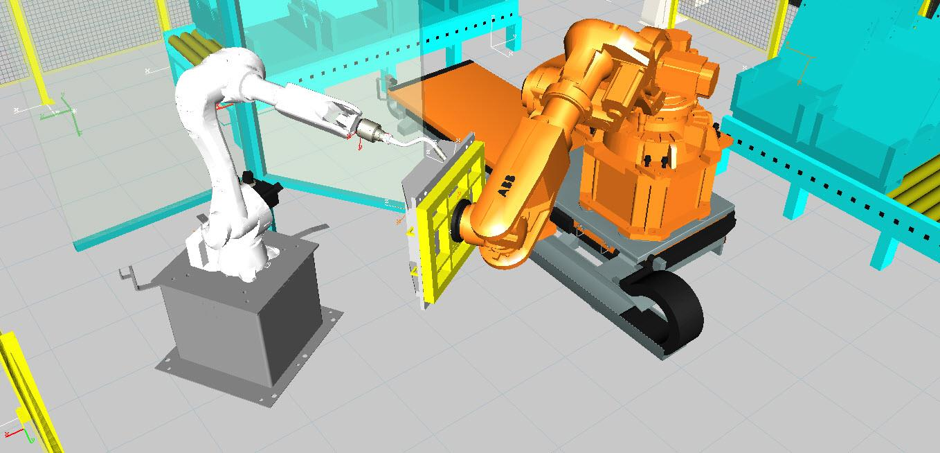 ragasztási robot műveletekben, és a több különböző gyártótól származó robot együttműködésében.