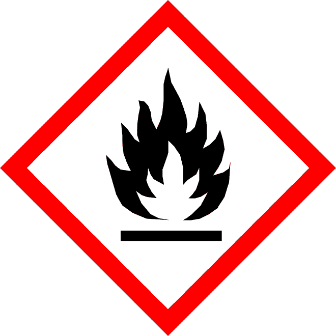 Címkézés (1272/2008/EK RENDELETE) Veszélyt jelző piktogramok : Figyelmeztetés : Veszély figyelmeztető mondatok : H226 Tűzveszélyes folyadék és gőz. H315 Bőrirritáló hatású.