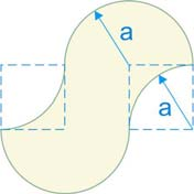 A rövidebb ív a 8,66 cm sugarú kör kerületének hatoda ( 6 60 = 360 ), vagyis 1 6 rπ = 1 8,66 π 9,1 cm.