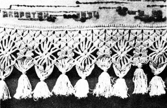Beles hurkolásos rojt mintadarabja Bakó Jánosné 1930 táján