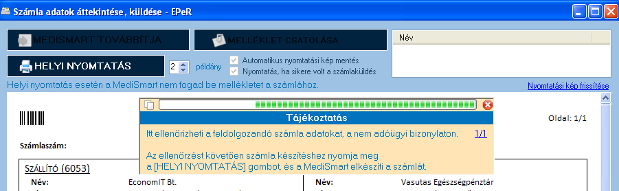 Ha a felküldés valamilyen okból nem sikerült, akkor a részletek feliratra kattintva a hiba adatai vágólapra másolhatóak (pl. e-mailben történő továbbításhoz).