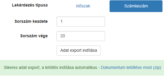 mellékletben meghatározott adatszerkezetben történő letöltésére. 4.2.1.