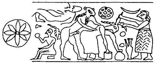 ŐSI TÖRTÉNELEM Fegyvertelen nőkre nyíllal támadnak 743. ábra Susa, Iran. Impression. 4.0+ cm; Amiet, 1972, No. 695. 27i; Period Ia. 25i Detail of 641. Köveket dobálnak Ostrom 748. ábra 752.