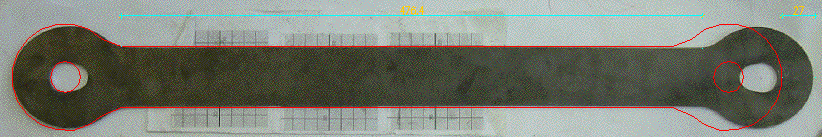 5. LÁNCSZEMEK KÍSÉRLETI VIZSGÁLATA, TÖNKREMENETELI MÓDOK, LÁNCFEJ GEOMETRIAI MÉRETEI 5-41. ábra K3b (maradó alakváltozás a szemben a felszállóág tetején) kontrakció 5-4.