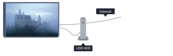 4.9 USB-s merevlemez Amire szüksége lesz Ha USB merevlemezt csatlakoztat a TV-készülékhez, a TV-adásokat szüneteltetheti és rögzítheti.