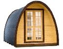 Length of the barrel is 4m and diameter is 2.2m. 1282600 CP01 Camping Pod 4m length Standard set: Pod made from spruce; A small terrace of 0.