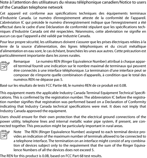 Notice to users of the Canadian telephone network Notice to users of the German telephone network Australia wired fax statement Vezeték nélküli készülékekre vonatkozó hatósági nyilatkozatok