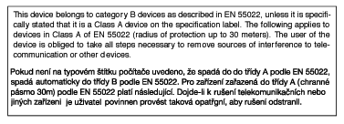 Cet équipement a été testé et déclaré conforme auxlimites des appareils numériques de class B,aux termes de l'article 15 Des règles de la FCC.