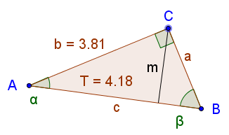 5) Egy derékszögű háromszög átfogója 4 cm, míg egyik befogója cm hosszú. Határozzuk meg az adott befogóval szemközti szöget! 6) Egy derékszögű háromszög két oldala 6 cm, illetve 54 cm hosszú.