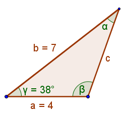 Válaszát számítással indokolja, és egy tizedes jegyre kerekítve adja meg! ) Az ábrán látható háromszögben hány cm hosszú az 56 -os szöggel szemközti oldal?