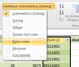 15 Számított oszlopok adattípusának megváltoztatása Meg tudjuk változtatni a számított oszlop adattípusát pont úgy, mint egy nem számított oszlop esetében.