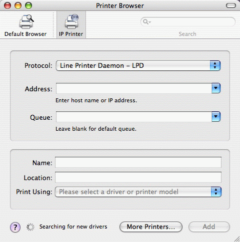 Használat előtti előkészületek MEGJEGYZÉS: Az AppleTalk ikon Mac OS X 10.