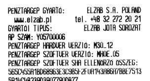 Fejléc, a tulajdonos adatai. 2. A bizonylat címe. 3. Gyártó adatai.